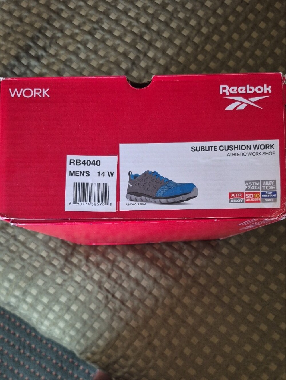 Reebok Gray and Blue Lightweight Running Shoes - Picture 5 of 7